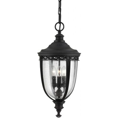 Lanterna da Sospensione Esterno Inglese Bridle 3 Luci Nera - Lanterna da Soffitto Lanterna da Sospensione Esterno Inglese Bridle 3 Luci Nera - Lanterna da Soffitto