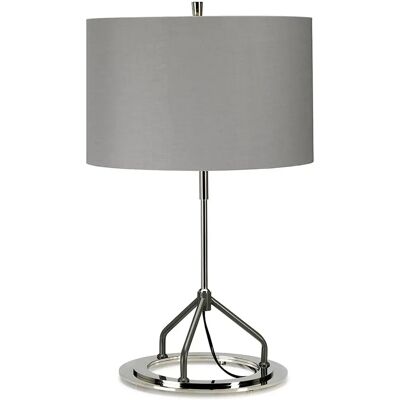 Netlighting Vicenza Table Lamp - Polished Nickel, E27, White - Table Lamp Netlighting Vicenza Table Lamp - Polished Nickel, E27, White - Table Lamp