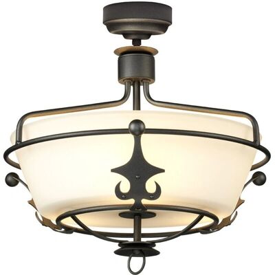 Elstead Windsor 3-Licht Semi-Flush - Graphit - Innenraumbeleuchtung Elstead Windsor 3-Licht Semi-Flush - Graphit - Innenraumbeleuchtung