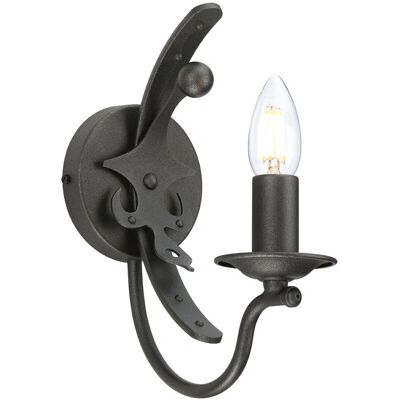 Elstead Lighting Windsor 1 Light Kerzenwandleuchte - Graphit - Wandleuchte Elstead Lighting Windsor 1 Light Kerzenwandleuchte - Graphit - Wandleuchte