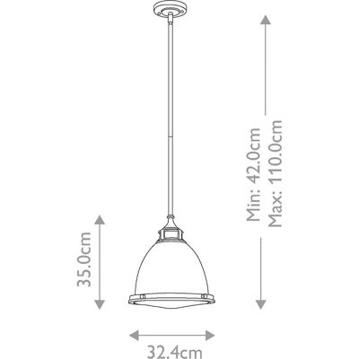 Elstead Amelia Medium Dome Deckenleuchte - Deckenleuchte Elstead Amelia Medium Dome Deckenleuchte - Deckenleuchte