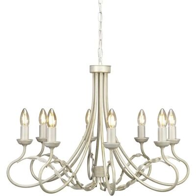 Lampadario Olivia a 8 luci di Elstead in finitura avorio e oro - Lampadario Lampadario Olivia a 8 luci di Elstead in finitura avorio e oro - Lampadario