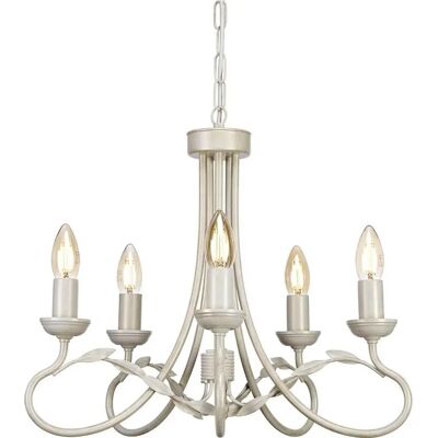 Elstead Lighting Olivia 5 Luce Pendente Avorio Oro - Lampadario Elstead Lighting Olivia 5 Luce Pendente Avorio Oro - Lampadario