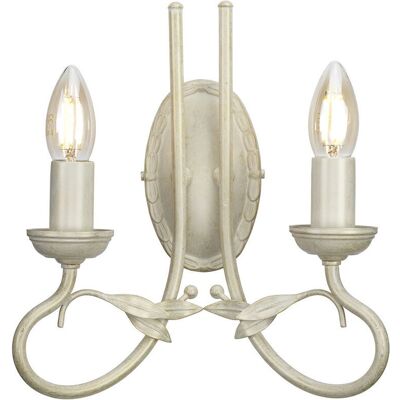 Elstead Lighting Olivia 2 Light Wandfitting Elfenbein Gold - Wandleuchte Elstead Lighting Olivia 2 Light Wandfitting Elfenbein Gold - Wandleuchte