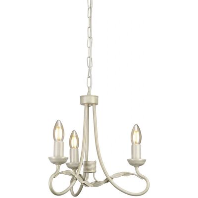 Lampadario Olivia, Avorio / Oro, 3 Lampadine E14 - Lampadario Lampadario Olivia, Avorio / Oro, 3 Lampadine E14 - Lampadario