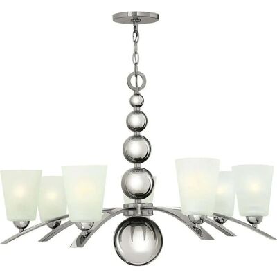 Elstead Lighting Zelda 7 Light Multi Arm Chandelier - Polished Nickel Elstead Lighting Zelda 7 Light Multi Arm Chandelier - Polished Nickel