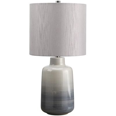 Elstead Lighting Bacari Mała Ceramiczna Lampka Stołowa - Niebieska, Szara - E27 Elstead Lighting Bacari Mała Ceramiczna Lampka Stołowa - Niebieska, Szara - E27