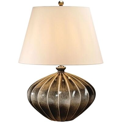 Elstead Rib Pumpkin Tischlampe - Braun, Schwarz Finish, E27 - Tischleuchte Elstead Rib Pumpkin Tischlampe - Braun, Schwarz Finish, E27 - Tischleuchte