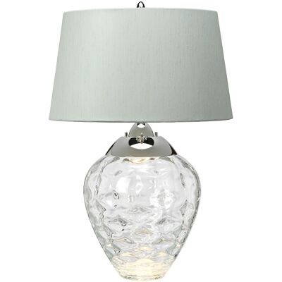 Quintessential Samara Table Lamp - Clear Glass, Nickel, Duck Egg - Lighting Quintessential Samara Table Lamp - Clear Glass, Nickel, Duck Egg - Lighting