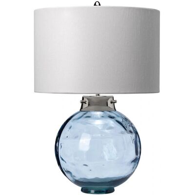 Lampe de table Kara d'Elstead Lighting - Base en verre bleu Lampe de table Kara d'Elstead Lighting - Base en verre bleu