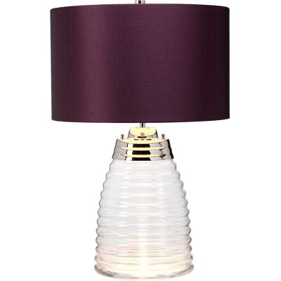 Lampe de table LED Milne Quintessentiale - Nickel poli - Aubergine - 2 lumières - Publicité Lampe de table LED Milne Quintessentiale - Nickel poli - Aubergine - 2 lumières - Publicité