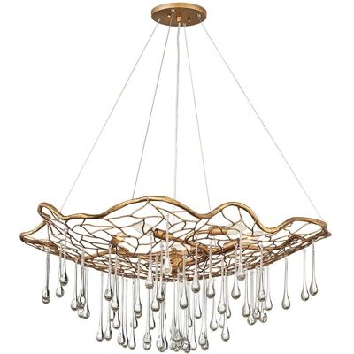 Elstead Quintiesse Laguna 6-Licht Pendelleuchte Burnished Gold Elstead Quintiesse Laguna 6-Licht Pendelleuchte Burnished Gold