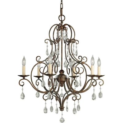 Quintessentiale Chateau 6 Light Chandelier - Traditional Mocha Bronze Decor Quintessentiale Chateau 6 Light Chandelier - Traditional Mocha Bronze Decor