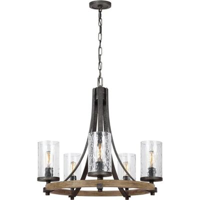 Feiss Angelo 5 Light Chandelier Weathered Oak - Chandelier Feiss Angelo 5 Light Chandelier Weathered Oak - Chandelier