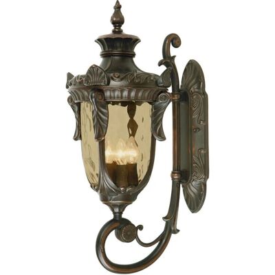 Laterna da Parete Philadelphia di Elstead Lighting - Esterno IP44 3 Lampadine Laterna da Parete Philadelphia di Elstead Lighting - Esterno IP44 3 Lampadine