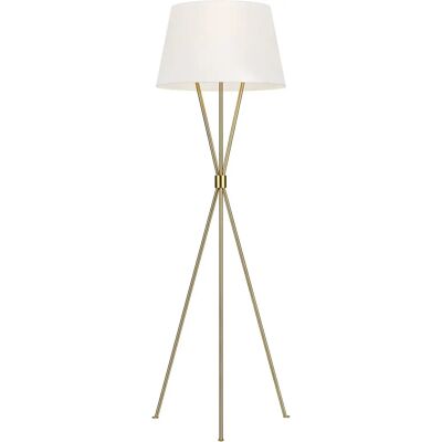 Feiss Penny Stehlampe - Messing, Weiß Leinen Schirm Feiss Penny Stehlampe - Messing, Weiß Leinen Schirm