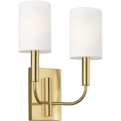 Elstead Lighting Brianna 2 Light Wall Fitting - Wandleuchte - Messing gebürstet Elstead Lighting Brianna 2 Light Wall Fitting - Wandleuchte - Messing gebürstet