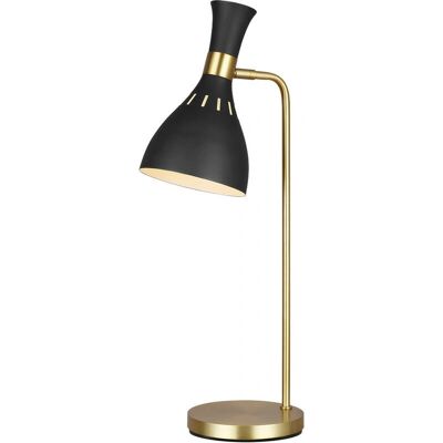 Netlighting Joan 1 Light Tischlampe - Mitternachtsschwarz, Gebürstetes Messing, E27 - Tischlampe Netlighting Joan 1 Light Tischlampe - Mitternachtsschwarz, Gebürstetes Messing, E27 - Tischlampe