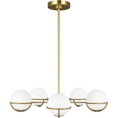 Elstead Lighting Apollo 5 Leuchten-Kugelpendel - Modernes Messing G9 Elstead Lighting Apollo 5 Leuchten-Kugelpendel - Modernes Messing G9