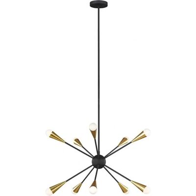 Elstead Jax 10-Licht Kronleuchter - Modern Schwarz Pendel Elstead Jax 10-Licht Kronleuchter - Modern Schwarz Pendel