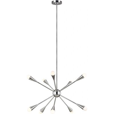 Elstead Jax 10-Licht Kronleuchter - Poliertes Nickel - G9 Elstead Jax 10-Licht Kronleuchter - Poliertes Nickel - G9
