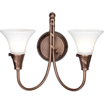 Elstead Lighting Emily Kupfer Wandleuchte - 2 Glühbirnen, E14, 29.5cm Elstead Lighting Emily Kupfer Wandleuchte - 2 Glühbirnen, E14, 29.5cm