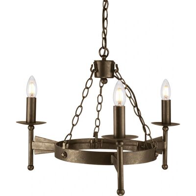 Lampadario Cromwell di Elstead - 3 Luci Bronzo Antico Lampadario Cromwell di Elstead - 3 Luci Bronzo Antico