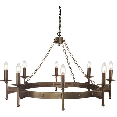 Lampadario Cromwell a 8 luci - Finitura bronzo antico - Illuminazione Lampadario Cromwell a 8 luci - Finitura bronzo antico - Illuminazione