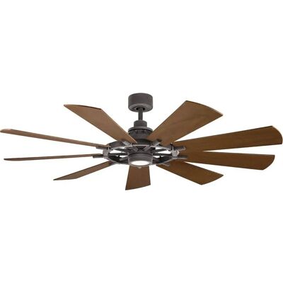 Elstead Lighting Gentry 165cm 9 Flügel Deckenventilator mit dimmbarem LED Licht - Deckenventilator Elstead Lighting Gentry 165cm 9 Flügel Deckenventilator mit dimmbarem LED Licht - Deckenventilator
