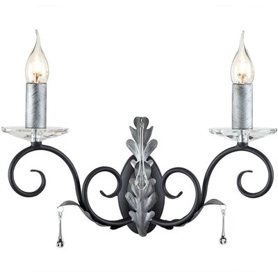 Elstead Lighting Amarilli Wandleuchte - Blumenblatt-Design - E14 - 2 Glühbirnen Elstead Lighting Amarilli Wandleuchte - Blumenblatt-Design - E14 - 2 Glühbirnen