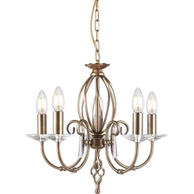 Lampadario Elstead Lighting Aegean 5 Luci - Fitting da soffitto - Ottone invecchiato Lampadario Elstead Lighting Aegean 5 Luci - Fitting da soffitto - Ottone invecchiato