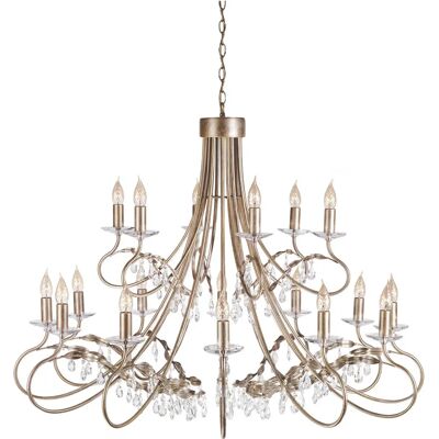 Elstead Lighting, Kronleuchter, Christina Kronleuchter E14 18-fach Silber, Gold, Made in UK Elstead Lighting, Kronleuchter, Christina Kronleuchter E14 18-fach Silber, Gold, Made in UK