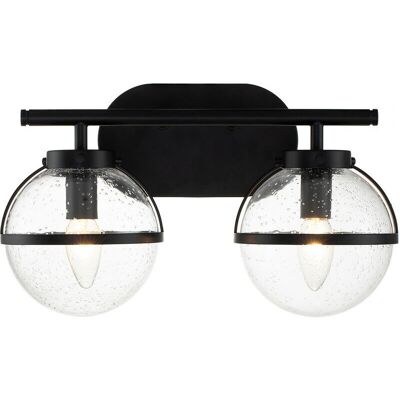 Hinkley Hollis 2-flammige Wandleuchte - Art Deco Schwarz Glas Hinkley Hollis 2-flammige Wandleuchte - Art Deco Schwarz Glas