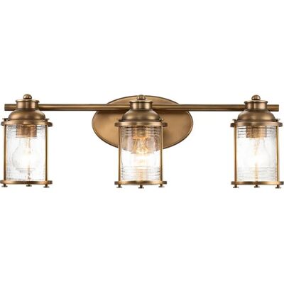 Kichler Ashland Bay 3-Light Badezimmer-Wandleuchte - Naturmessing Kichler Ashland Bay 3-Light Badezimmer-Wandleuchte - Naturmessing