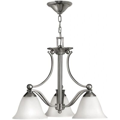 Lampadario Bolla a 3 luci, Nichel Spazzolato, Elstead Lampadario Bolla a 3 luci, Nichel Spazzolato, Elstead