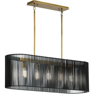 Kichler Linara Schwarzes Messing Pendelleuchte - Verstellbar, Dimmbar, E27 Kichler Linara Schwarzes Messing Pendelleuchte - Verstellbar, Dimmbar, E27