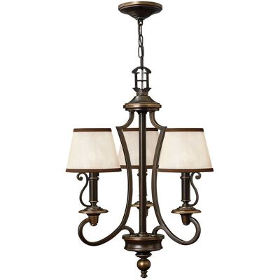 Lampadario Elstead Plymouth a 3 luci - Bronzo Vintage Lampadario Elstead Plymouth a 3 luci - Bronzo Vintage