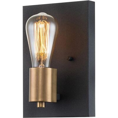 Hinkley Silas Wandleuchte - Aged Zinc & Heritage Brass - Industrielles Licht Hinkley Silas Wandleuchte - Aged Zinc & Heritage Brass - Industrielles Licht