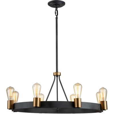 Suspension Silas 8 lumières - Luminaire suspendu industriel - Publicité Suspension Silas 8 lumières - Luminaire suspendu industriel - Publicité