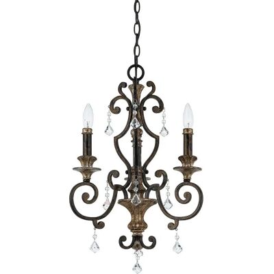 Lampadario Quoizel Marquette 3 Luci - Luce da soffitto Lampadario Quoizel Marquette 3 Luci - Luce da soffitto