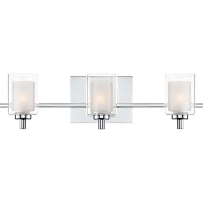 Quoizel Kolt 3-Licht Badezimmer Wandlampe - Polierter Chrom Quoizel Kolt 3-Licht Badezimmer Wandlampe - Polierter Chrom