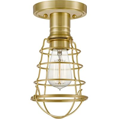 Quoizel Mixon Semi Flush Ceiling Light - Industrial Cage Style Quoizel Mixon Semi Flush Ceiling Light - Industrial Cage Style