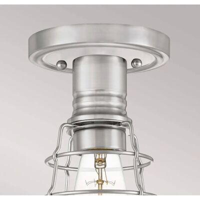 Quoizel Mixon Semi Flush Ceiling Light - Industrial Cage Style Quoizel Mixon Semi Flush Ceiling Light - Industrial Cage Style