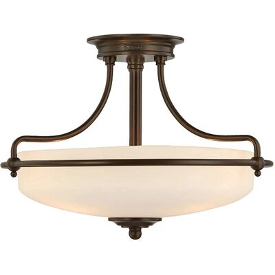 Elstead Quoizel Griffin 3-Licht Deckenleuchte - Palladium Bronze Elstead Quoizel Griffin 3-Licht Deckenleuchte - Palladium Bronze