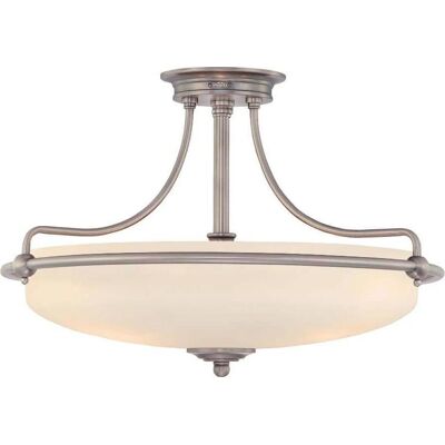Elstead Quoizel Griffin Große 4-Licht Semi-Flush Deckenleuchte - Antiknickel Elstead Quoizel Griffin Große 4-Licht Semi-Flush Deckenleuchte - Antiknickel