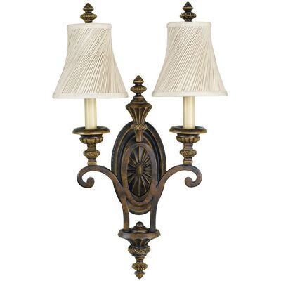 Feiss Wohnzimmer-Wandleuchte Nussbaum - Wandspot mit 2 Glühbirnen Feiss Wohnzimmer-Wandleuchte Nussbaum - Wandspot mit 2 Glühbirnen