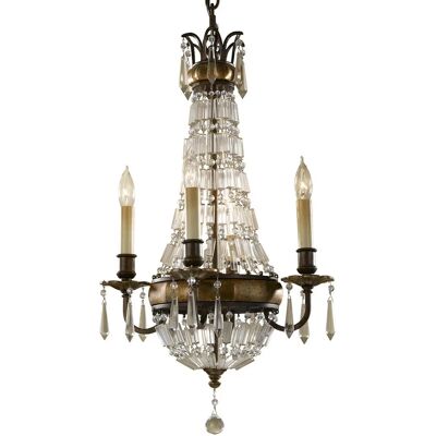 Feiss Bellini Chandelier - Antique Quartz Crystal, Bronze Oxidised, 4 Bulbs Feiss Bellini Chandelier - Antique Quartz Crystal, Bronze Oxidised, 4 Bulbs
