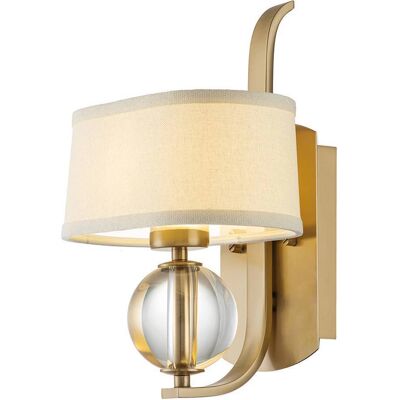 Quoizel Uptown Gotham Wandlampe - Messing, Creme Schirm Quoizel Uptown Gotham Wandlampe - Messing, Creme Schirm