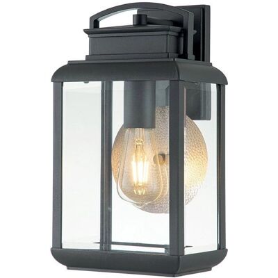 Quoizel Byron Außenwandleuchte - Graphit - Stahl, Glas, 100W Quoizel Byron Außenwandleuchte - Graphit - Stahl, Glas, 100W