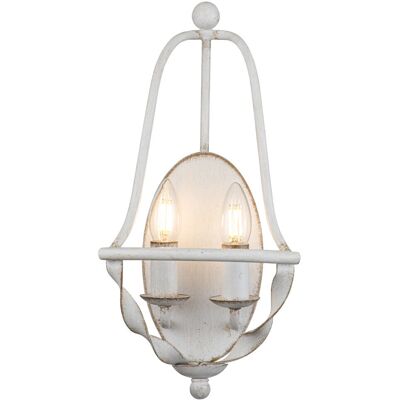 Quoizel Bradbury Wall Lamp - Antique White - 2 Bulbs Quoizel Bradbury Wall Lamp - Antique White - 2 Bulbs